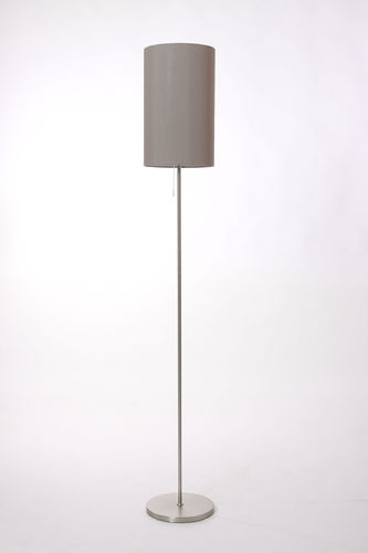 Stehlampe silber mit Lampenschirm